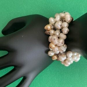 Vintage Pearl Cluster Bracelet